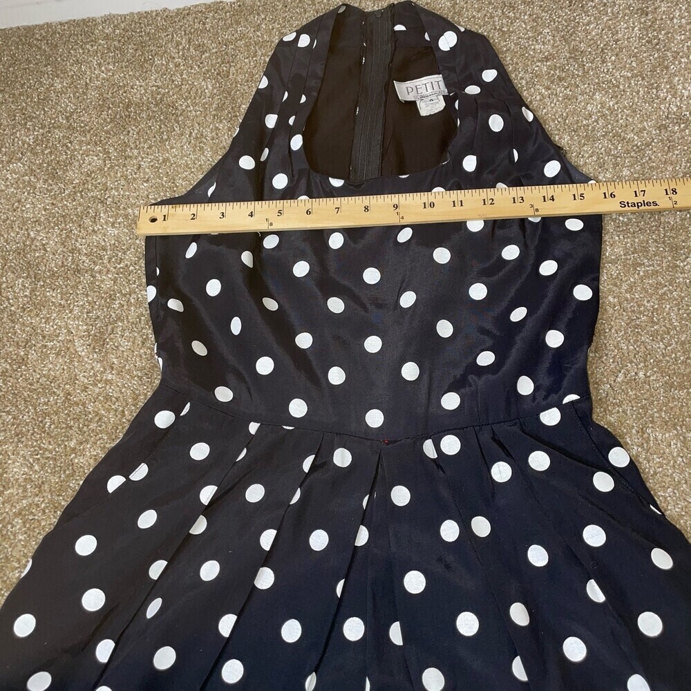 Vintage Petite Sophisticate romper polka dot one piece pockets jumpsuit SZ 4 - Picture 11 of 12